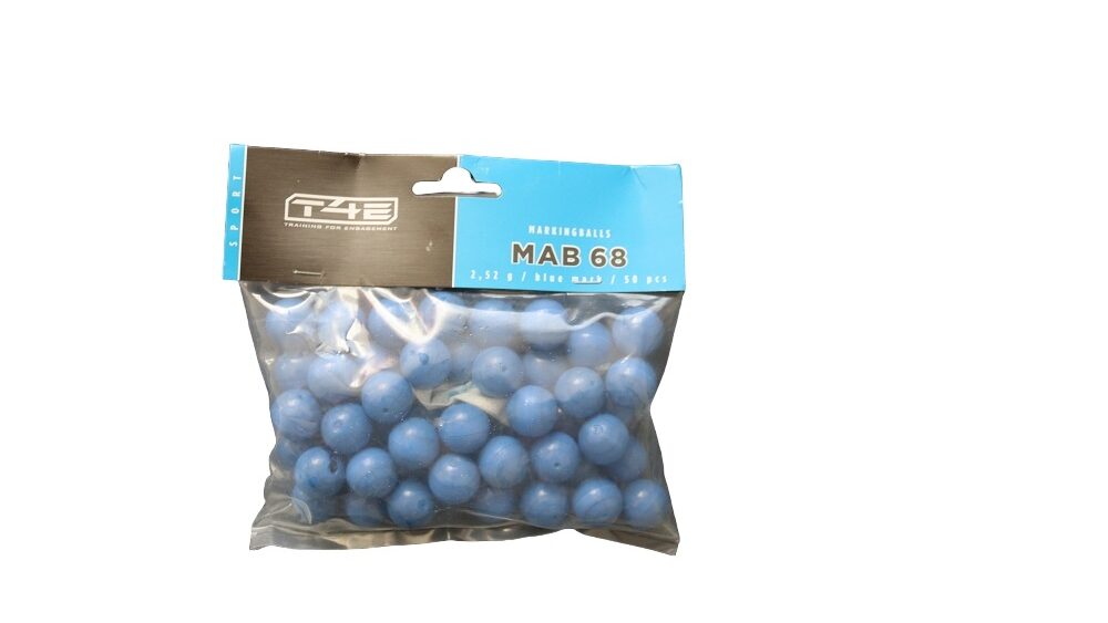 T4E Sport MAB 68 blau, 2,52g cal..68, 50 Stk. Polybeutel Markingballs