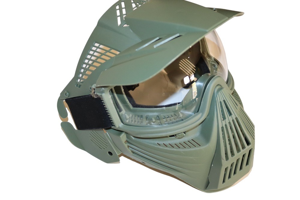 Paintball Maske Grün Stirnschutz Kinnschutz Paintball Maske Grün Stirnschutz Kinnschutz